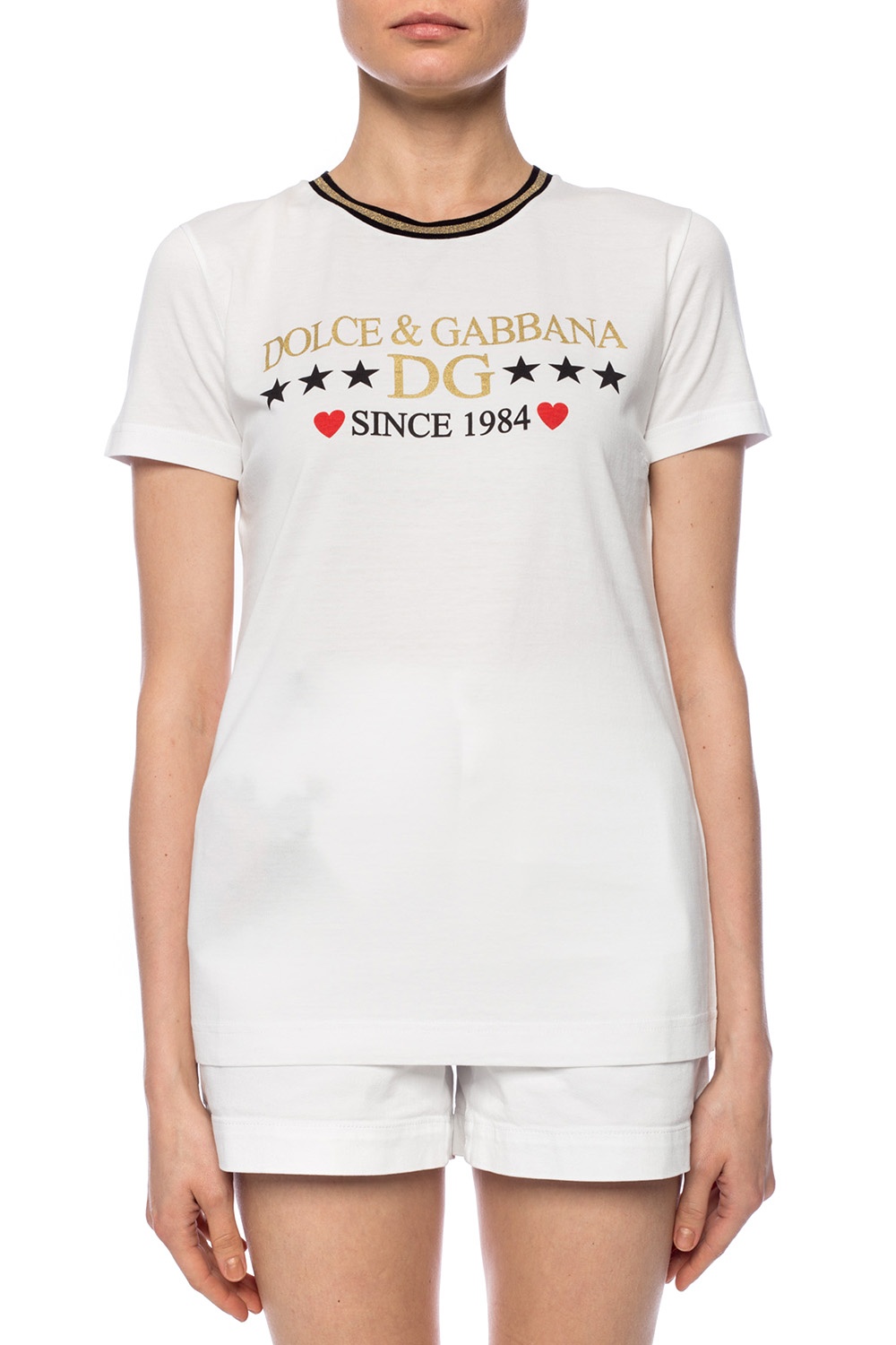 White Logo-printed T-shirt Dolce & Gabbana - Vitkac France