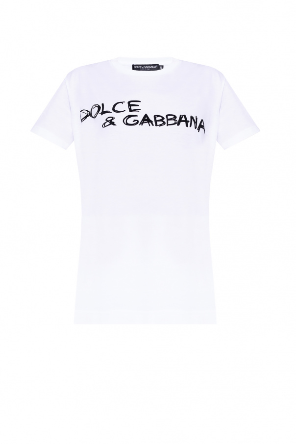 Dolce & Gabbana Doppelreihiges Leinensakko Weiß T-shirt z logo