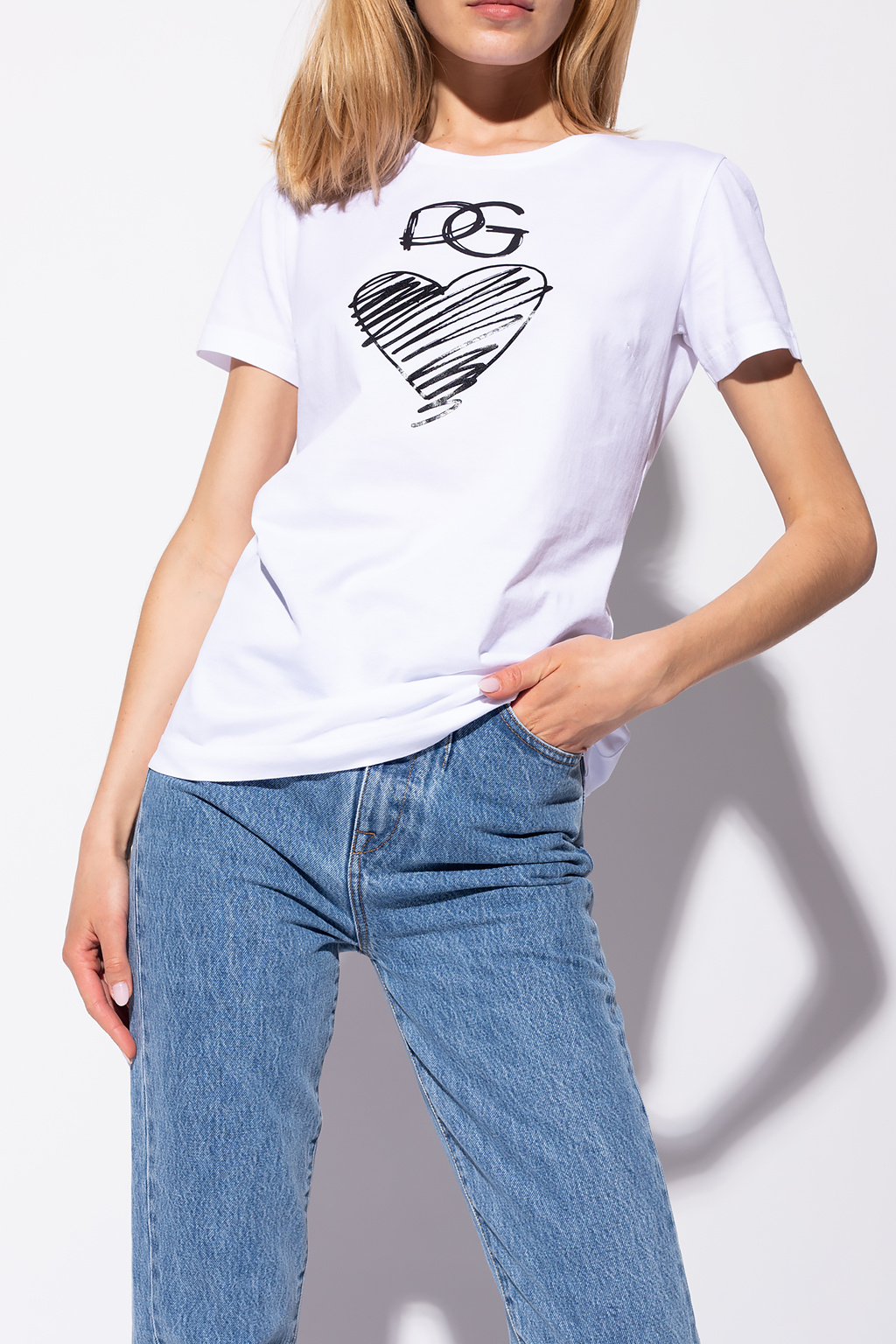 Bæredygtig Dolce & gabbana Jeans 738078 Logo T-shirt