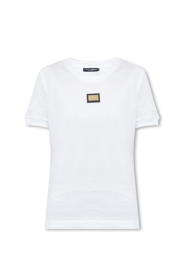 Dolce & Gabbana logo-embossed cotton T-shirt T-shirt with logo