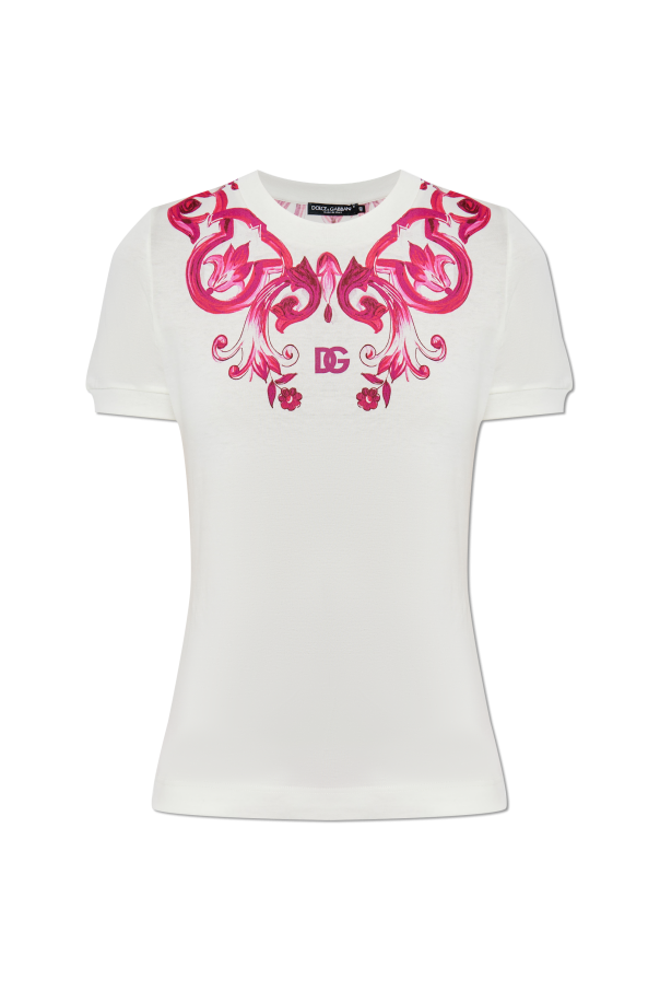 Dolce & Gabbana T-shirt ze wzorem `Majolica`