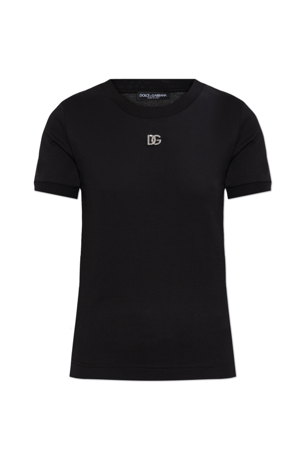 T-shirt with shimmering logo, zdjęcie 1 T-shirt with shimmering logo od Dolce & Gabbana