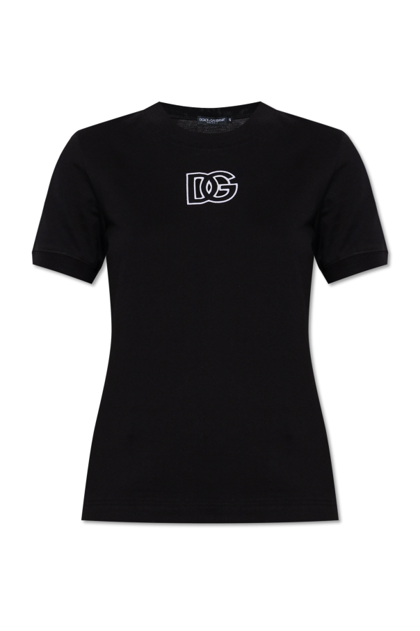 T-shirt with embroidered logo, zdjęcie 1 T-shirt with embroidered logo od Dolce & Gabbana