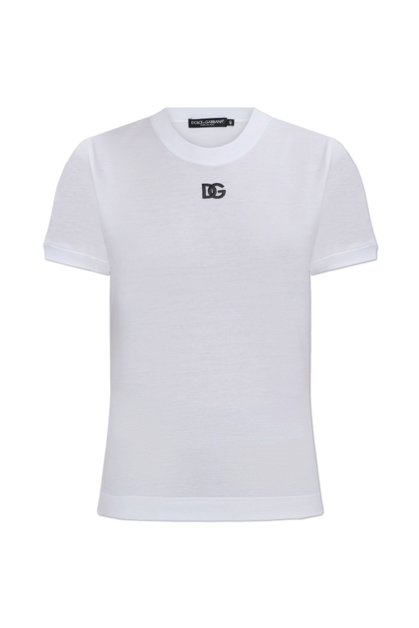 T-shirt with embroidered logo, zdjęcie 1 T-shirt with embroidered logo od Dolce & Gabbana