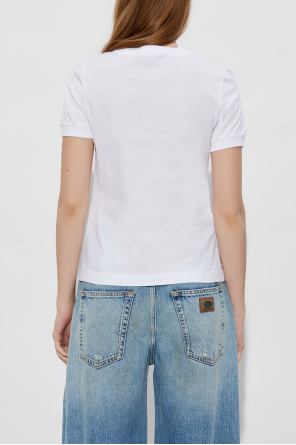 Dolce & Gabbana T-Shirt mit schimmerndem Logo