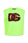 Dolce & Gabbana 2000 Fashion Moment longline T-shirt Top bez rękawów z logo