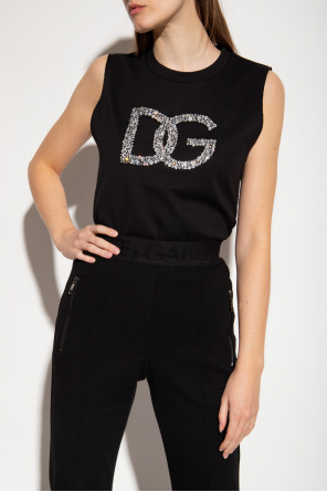 Dolce & Gabbana Top with logo appliqué