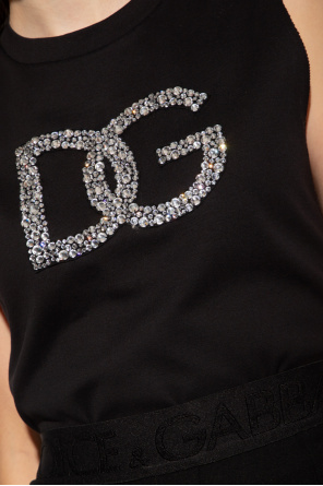 Dolce & Gabbana Top with logo appliqué