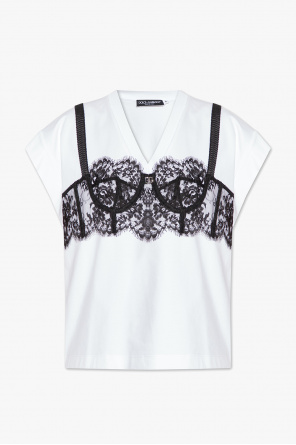 Dolce & Gabbana slogan print knotted top