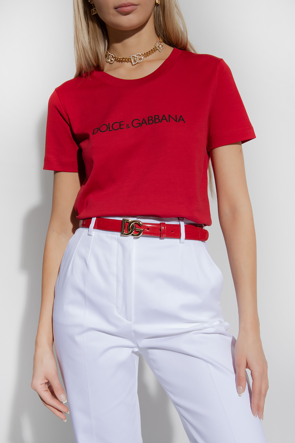 Dolce & Gabbana Hemd Mit Logo-print In White