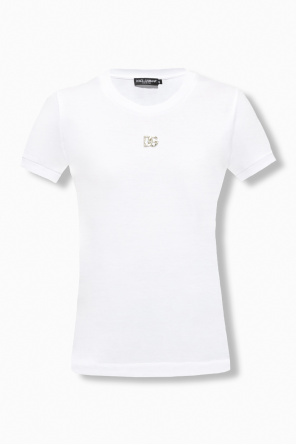 Appliquéd t-shirt od dolce Jackets & Gabbana Eyewear Eckige DG Pin Sonnenbrille Grün