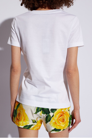 Dolce & Gabbana T-shirt z aplikacją w kształcie logo