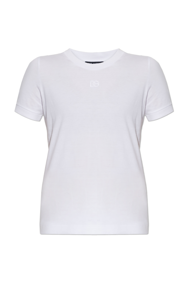 T-shirt with embroidered logo od Dolce & Gabbana