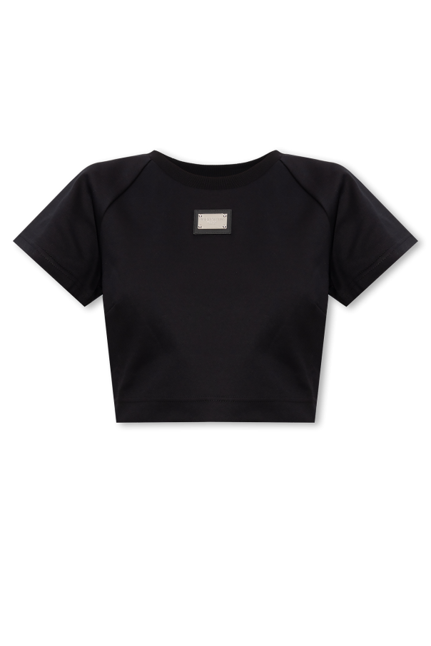Dolce & Gabbana Krótki t-shirt z aplikacją