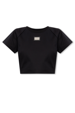 Dolce One & Gabbana Kids T-Shirt mit geblümtem Logo Weiß
