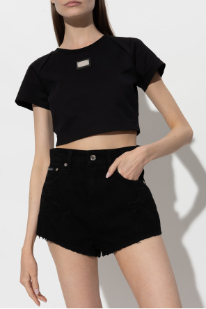 Dolce & Gabbana Cropped T-shirt with application