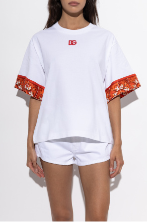 Dolce & Gabbana T-shirt  z nadrukiem `Majolica`