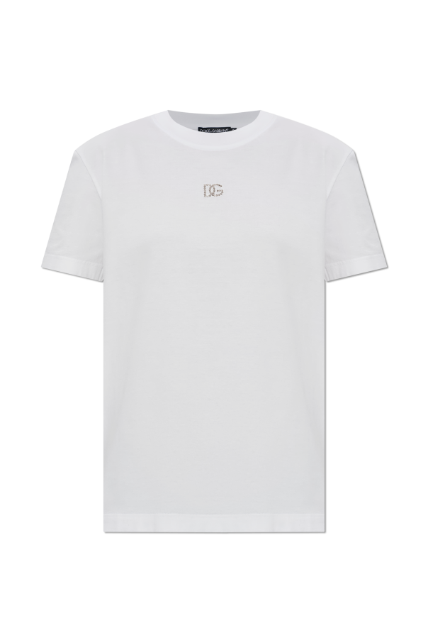 T-shirt with a shimmering logo od Dolce & Gabbana