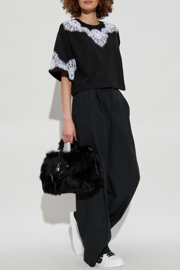 Dolce & Gabbana T-shirt with lace inserts