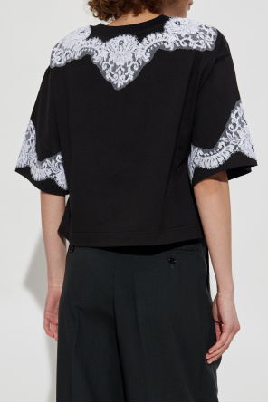Dolce & Gabbana T-shirt with lace inserts