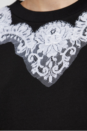 Dolce & Gabbana T-shirt with lace inserts