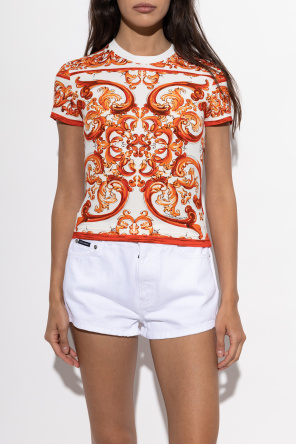 Dolce & Gabbana T-shirt  z nadrukiem `Majolica`