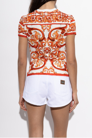 Dolce & Gabbana T-shirt  z nadrukiem `Majolica`