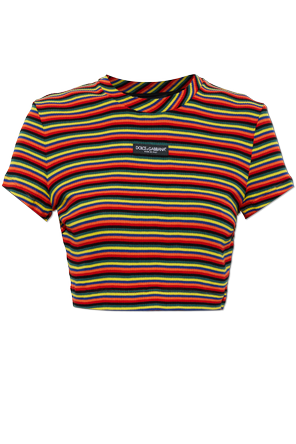 Cotton T-shirt with appliquéd logo