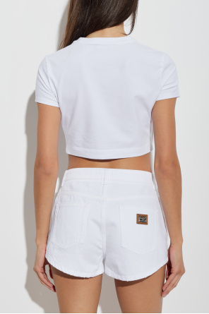 Dolce & Gabbana T-Shirt mit Logo-Aufnäher