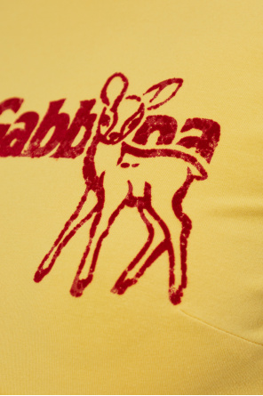 Dolce & Gabbana Camiseta con logo con acabado aterciopelado