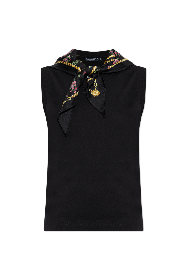 Dolce & Gabbana Top z odpinaną chustą