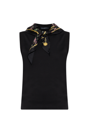 Top com lenço destacável