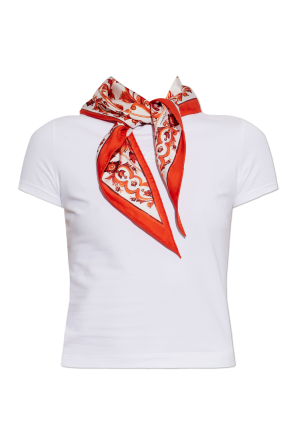 Top with a detachable scarf