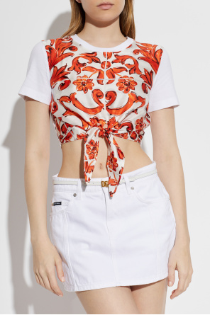 Dolce & Gabbana Top  z nadrukiem `Majolica`