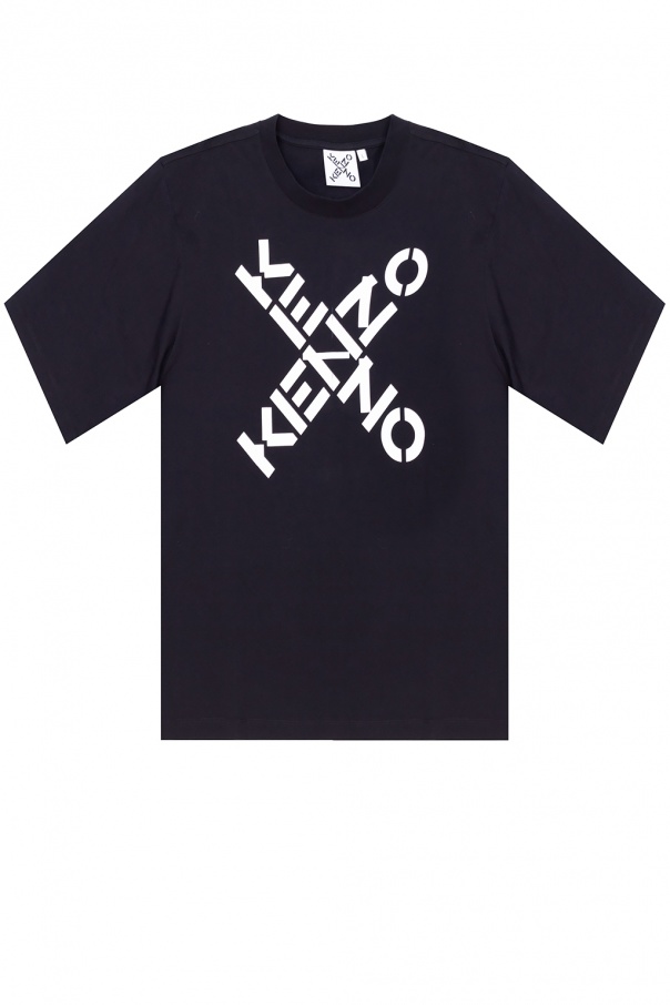 Kenzo Big & Tall T-shirt met exhibit-print op de voor en achterkant in wit