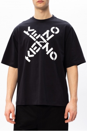 Kenzo Big & Tall T-shirt met exhibit-print op de voor en achterkant in wit