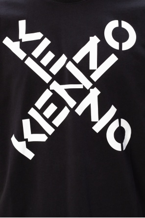 Kenzo Big & Tall T-shirt met exhibit-print op de voor en achterkant in wit