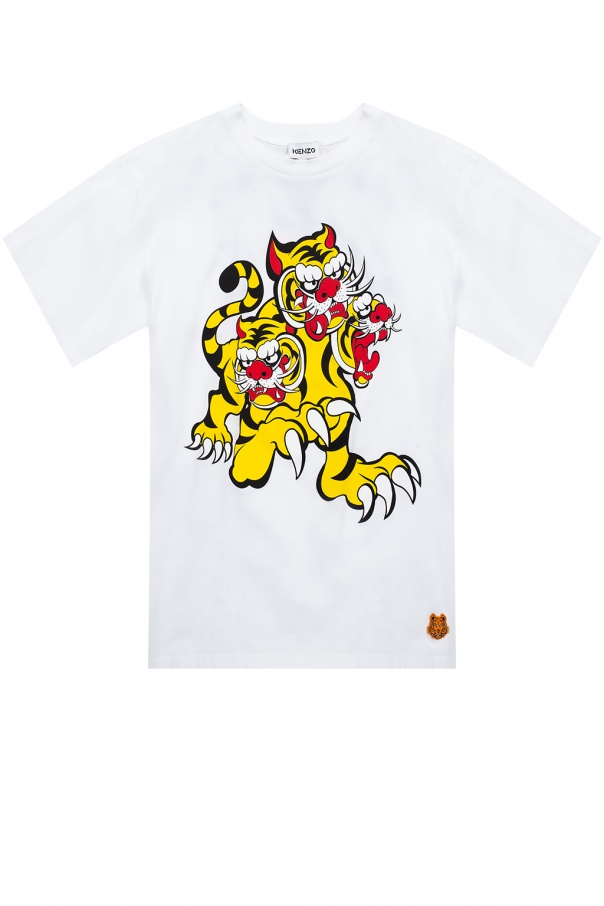 Douuod Kids logo-print cotton T-shirt - White