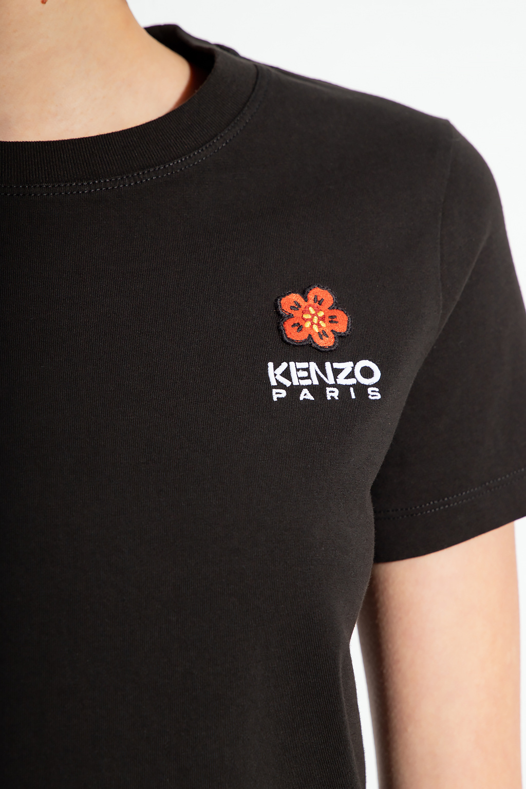 Kenzo ASYOU 90's cropped neat fit t-shirt in stone