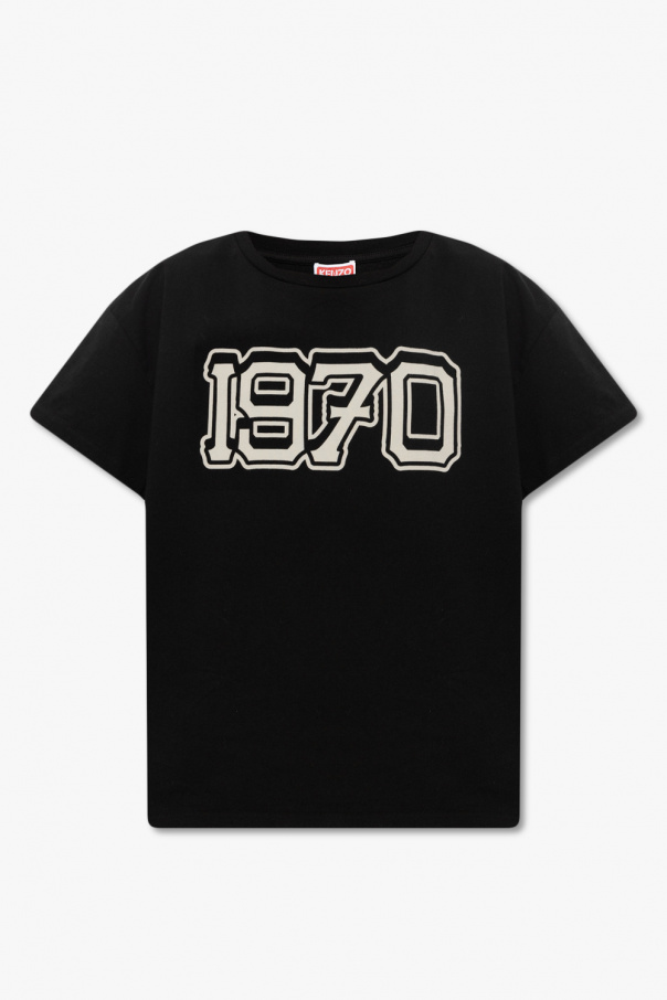 Kenzo Raf Simons X Fred Perry two-tone logo-pin T-shirt