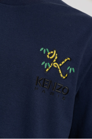 Kenzo Brooks Art logo patch shirt Nero