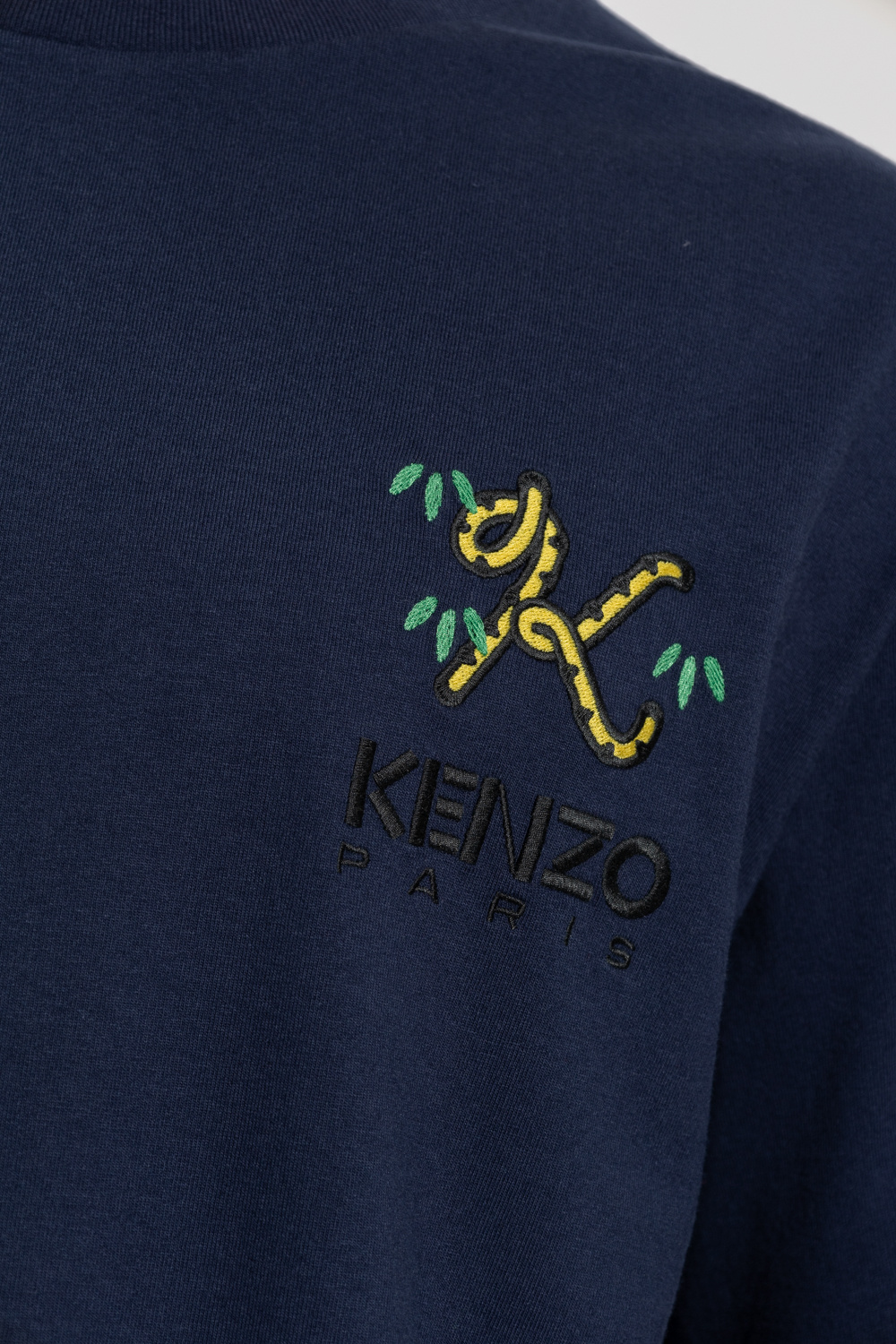 Kenzo sweatshirt med rund hals og dødningehoved-mærke