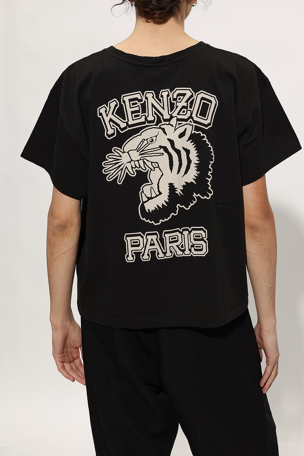 Kenzo Nike Girls Black Floral Logo T-Shirt