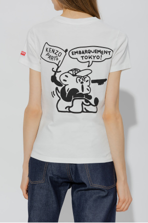 Kenzo T-shirt Orlebar z nadrukiem