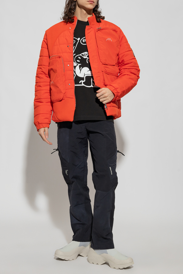 Kenzo single-breasted shirt jacket Orange