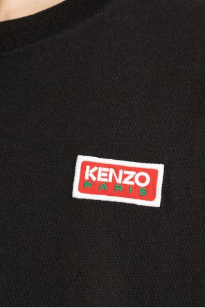 Kenzo denim patchwork pocket mangas shirt