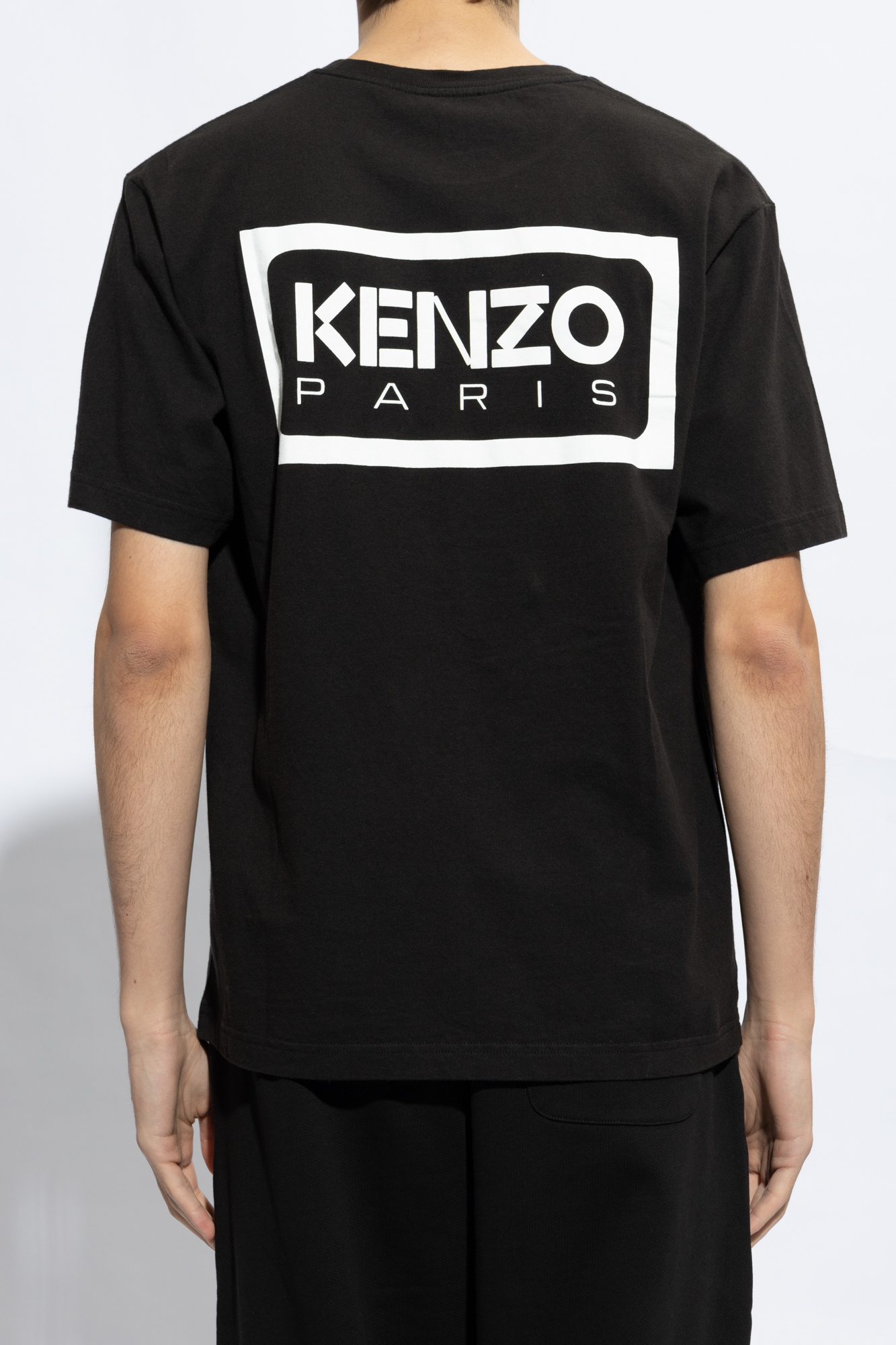 Kenzo slogan-print plaid-patterned shirt