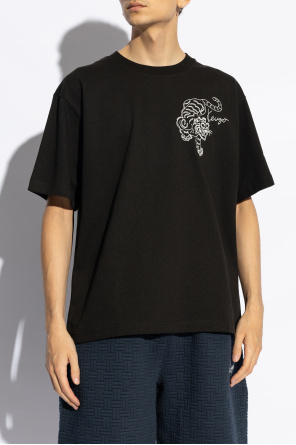 Kenzo T-shirt shoe-care with tiger motif