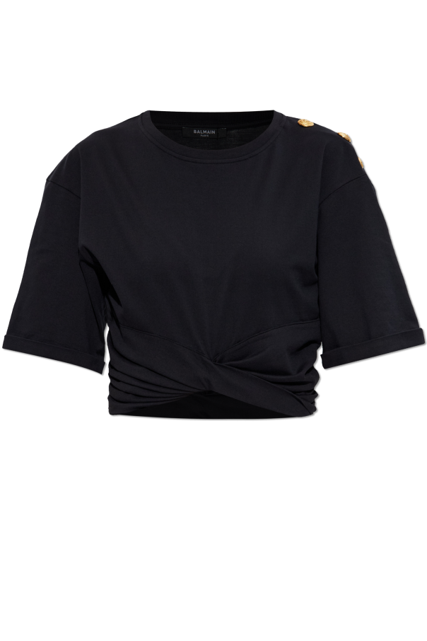 T-shirt with applique od Balmain