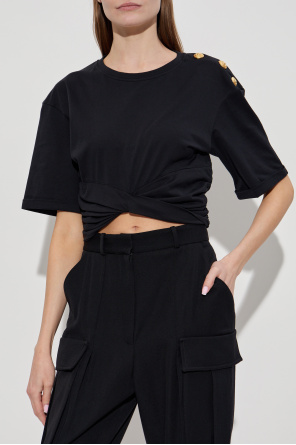 Balmain T-Shirt mit Applikation